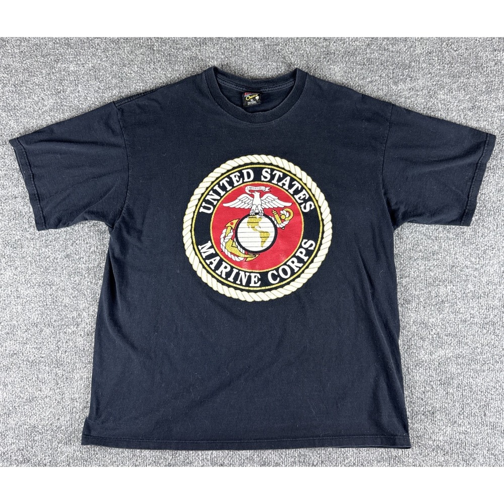 USMC United States Marine Corps XL Black Shirt Logo Soffe's Choice